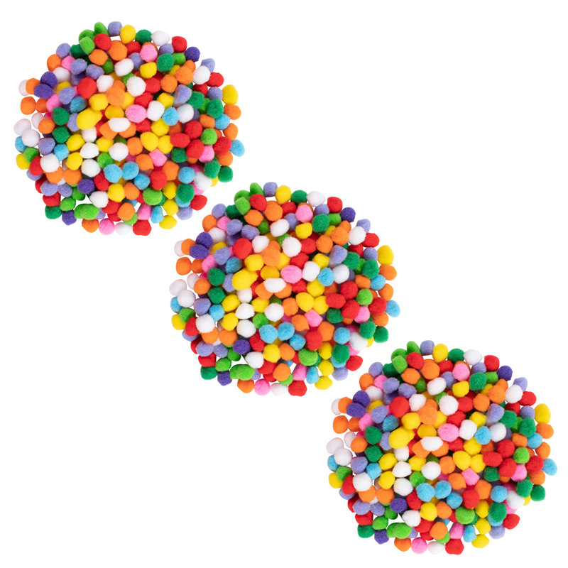 Ready 2 Learn® Pom Poms, 240 Per Pack, 3 Packs