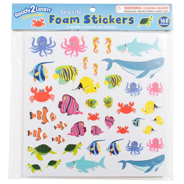 Ready2Learn Foam Stickers, Sea Life, Pack of 168