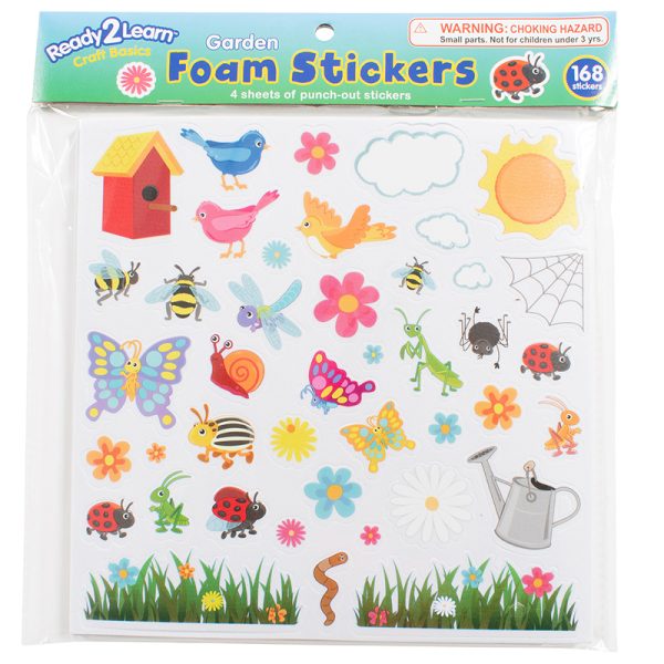 Ready2Learn Foam Stickers, Garden, Pack of 168