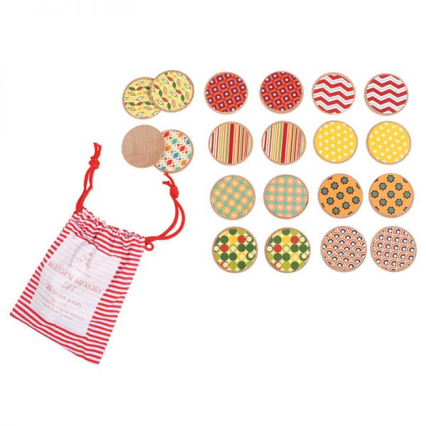 The Freckled Frog Retro Wooden Matching Pairs Memory Game