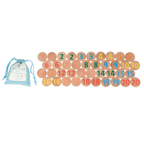 The Freckled Frog Numbers 1-20 Matching Pairs Memory Game
