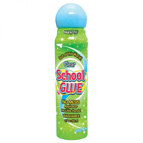Crafty Dab® Crafty Dab'N Stic Non-Toxic Odorless School Glue, 1.75 oz Bottle, Dries Clear, Pack of 6