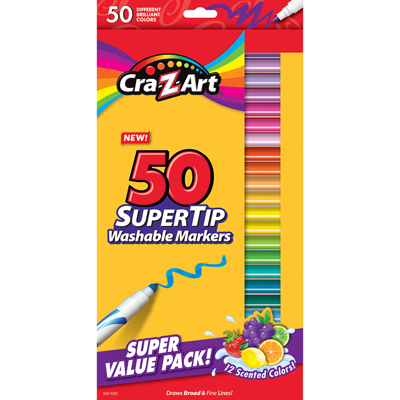 Cra-Z-Art® Washable Super Tip Markers Pouch, 50 Count