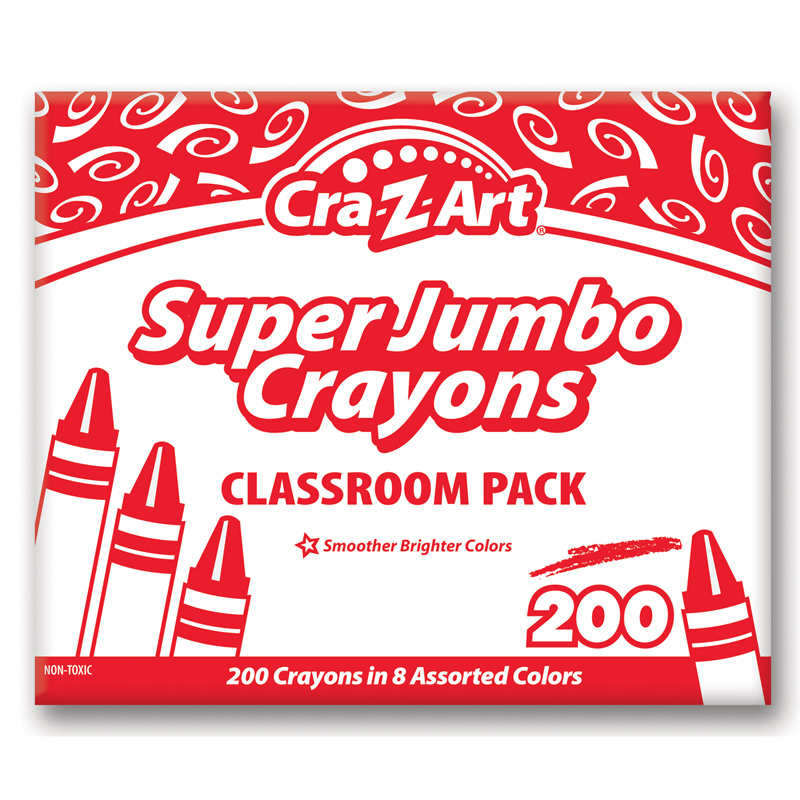 Cra-Z-Art® Super Jumbo Crayon Classroom Pack, 200 Count