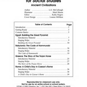 Classroom Plays for Social Studies: Ancient Civilizations for Grades 3-6 by EDUPRESS, INC. – EP-240-reproducibles