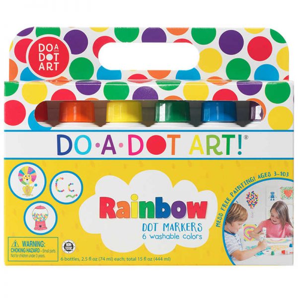 Do-A-Dot Art® Washable Rainbow Dot Markers, 6 Colors