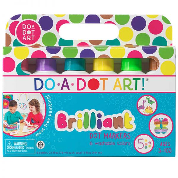 Do-A-Dot Art® Washable Brilliant Dot Markers, 6 Colors