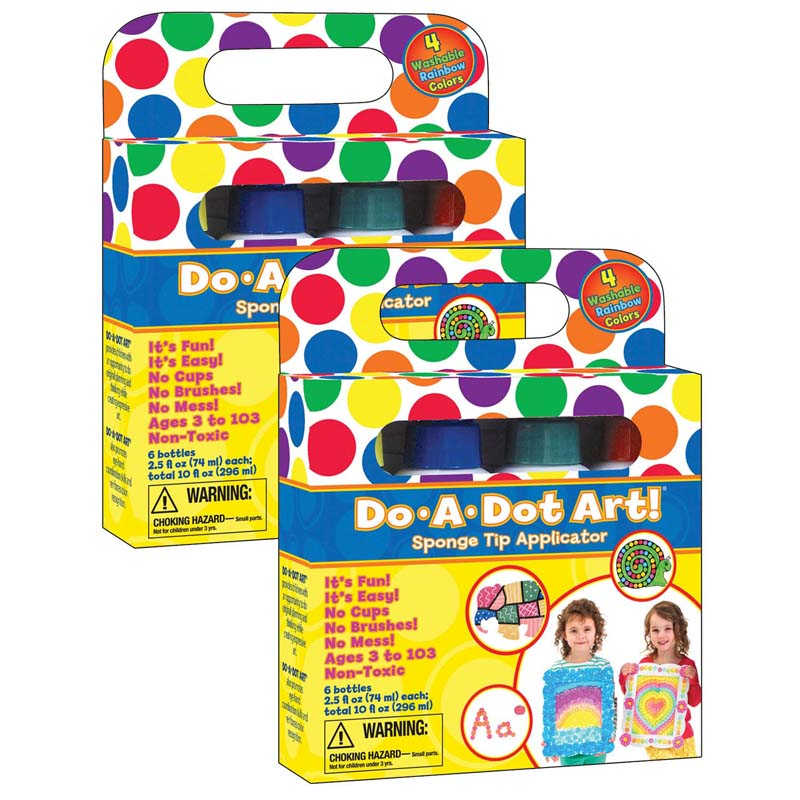 TeachersParadise DoADot Art® Washable Rainbow Dot Markers, 4 Per