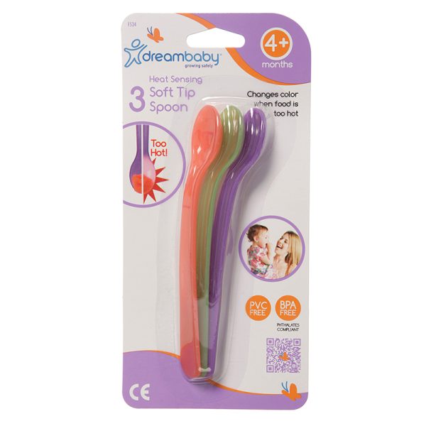 Dream Baby Heat Sensing Soft Tip Spoons, Pack of 3