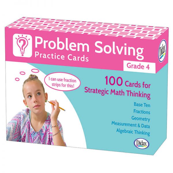 Didax Problem Solving Practice Cards, Grade 4