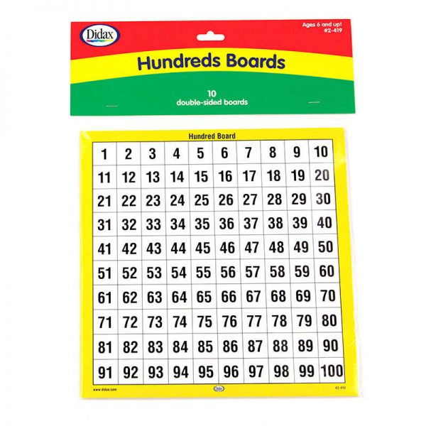 Didax Hundreds Boards, Set of 10