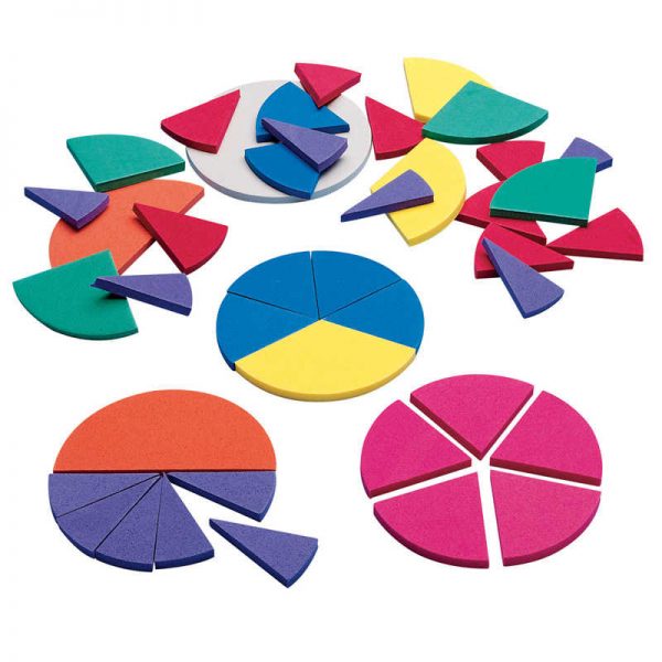 Didax Easyshapes Foam Fraction Circles, 51 pieces