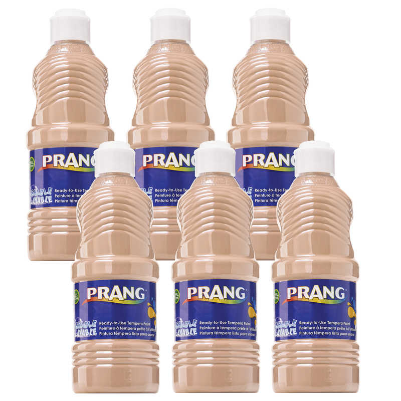 Prang® Washable Tempera Paint, Peach, 16 oz, Pack of 6