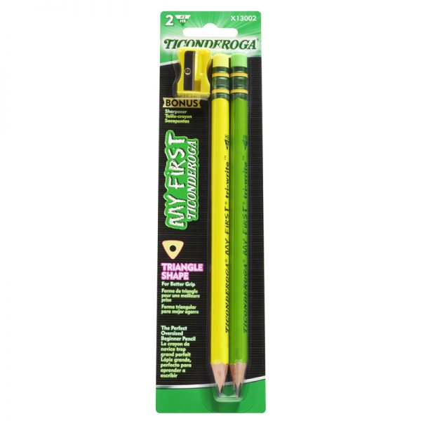 Ticonderoga® My First® Tri-Write™ Wood-Cased Pencils, Neon Assorted, 2 Count