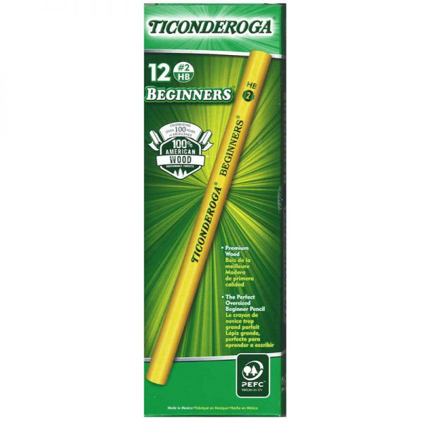 Ticonderoga® Ticonderoga® Beginners® Pencils without Eraser, 12/pkg
