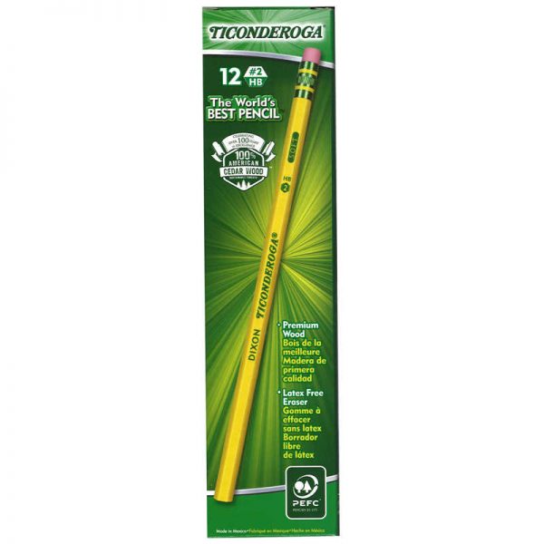 Ticonderoga® No. 2 Pencils, Unsharpened, Pack of 12