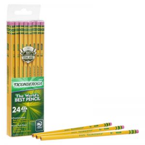 Ticonderoga® Pencils, #2 Soft, Yellow, Unsharpened, Pack of 24