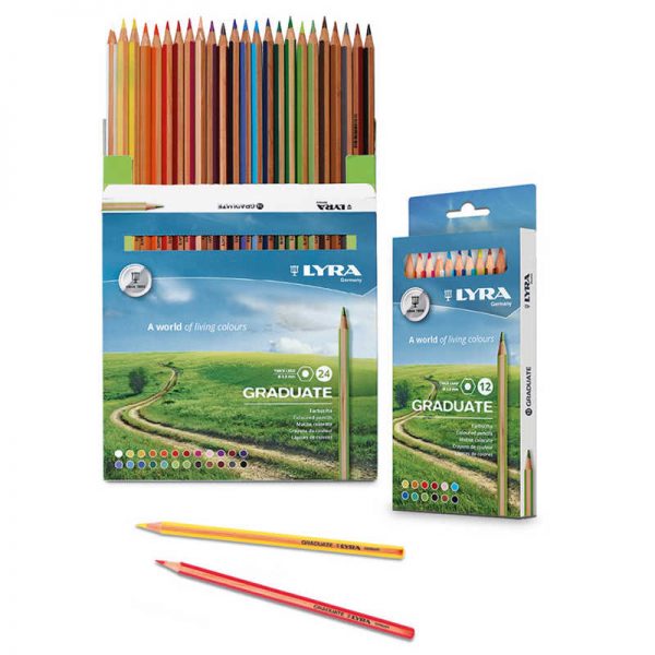 Lyra Graduate Colored Pencils, Cardboard Box of 24
