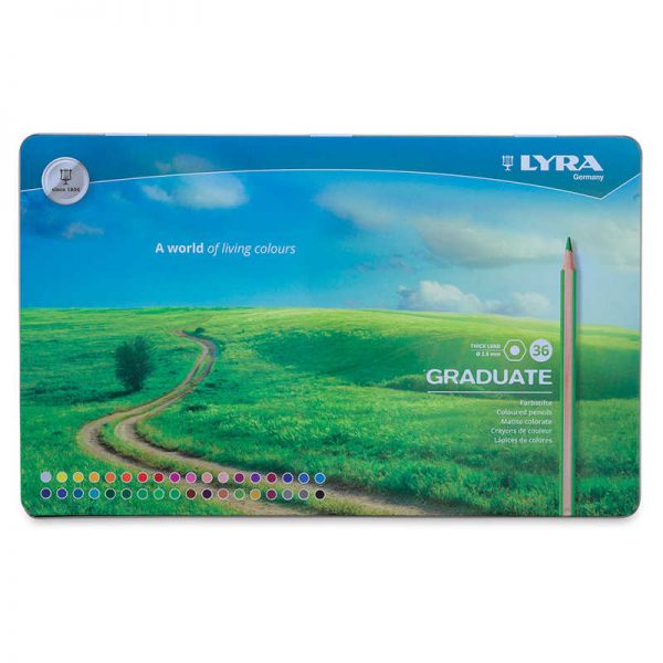 Lyra Graduate Aquarell Colored Pencils, Metal Box of 36