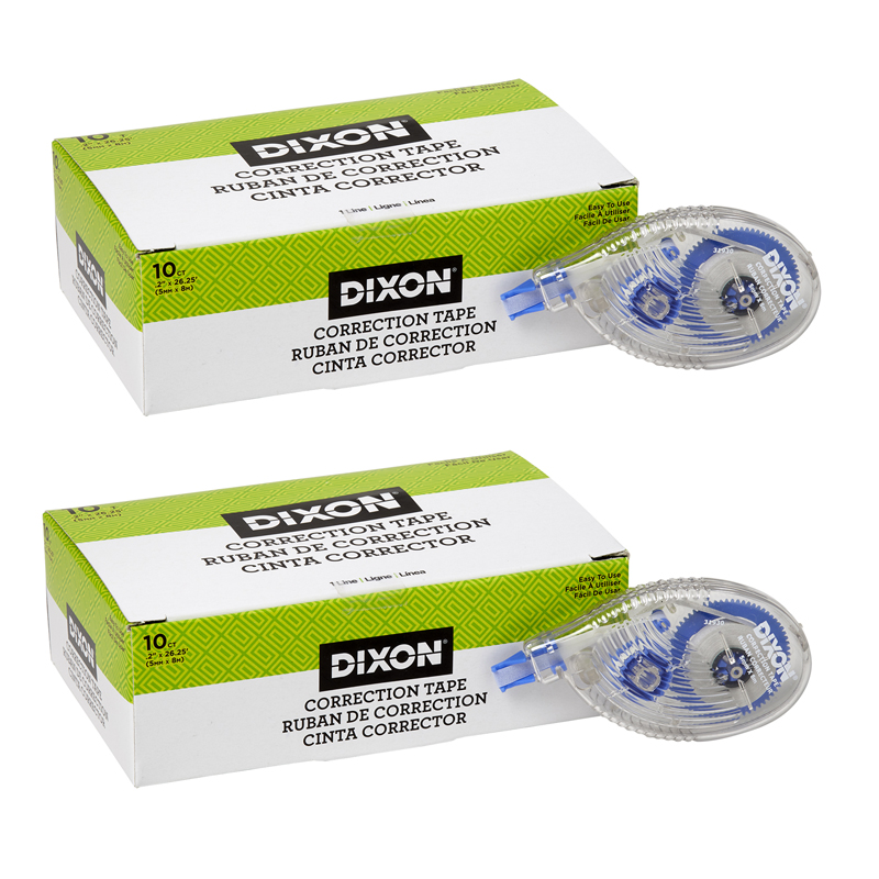 Dixon® Correction Tape, 1 Line, 12 Per Pack, 2 Packs