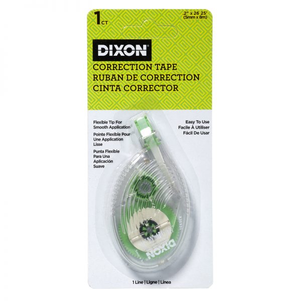 Dixon® Correction Tape, 1 Line, Blister Card Package, 1 Count
