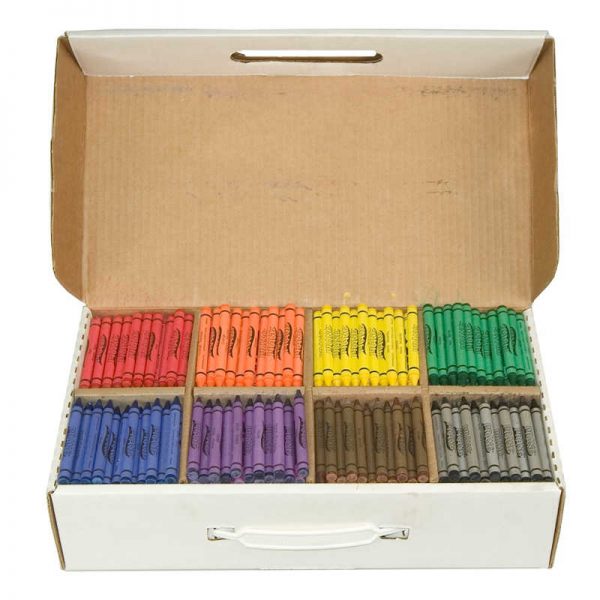 Prang® Crayons Master Pack, 8 Colors (100 Each), 800 Count