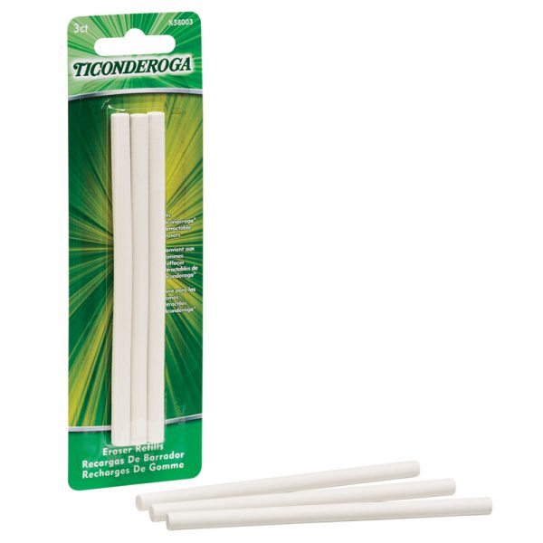 Ticonderoga® Retractable White Eraser Refill, 3 Count