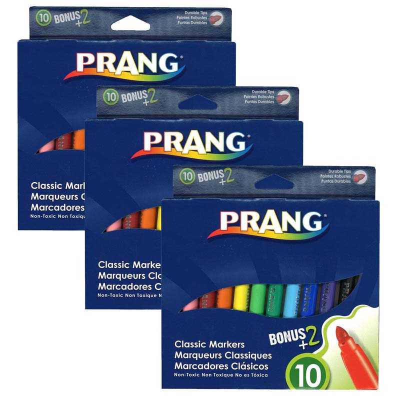 TeachersParadise Prang® Classic Art Markers, Assorted Colors, 12 Per