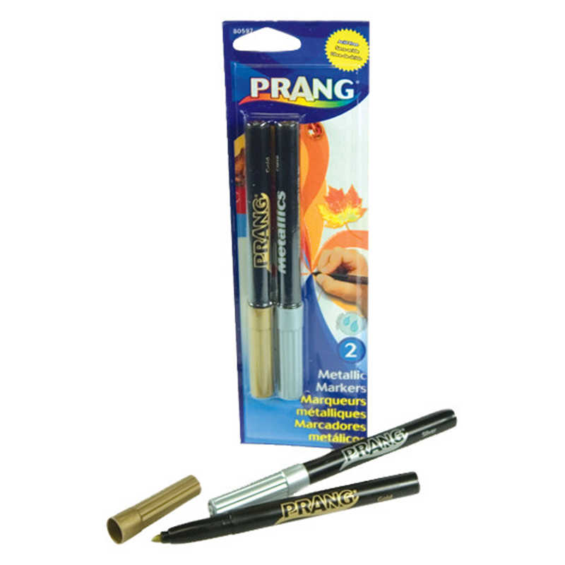 TeachersParadise Prang® Metallic Art Markers, Bullet Tip, Silver