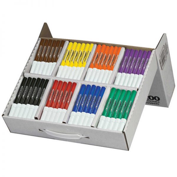 Prang® Washable Art Marker Masterpack, 8 Colors, 200 Per Box