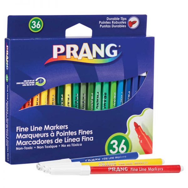 Prang® Classic Art Markers, Fine Line, 36 Colors