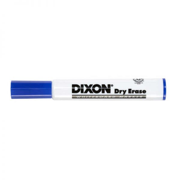 Dixon® Dry Erase Markers Wedge Tip, Blue, Pack of 12