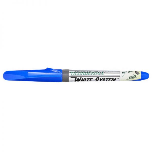 Ticonderoga® Dry Erase Markers, Fine Tip, Blue, Pack of 12