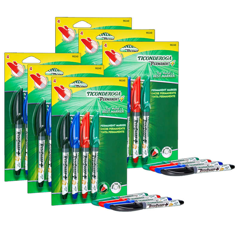 TeachersParadise Ticonderoga® RediSharp+® Fine Point Permanent