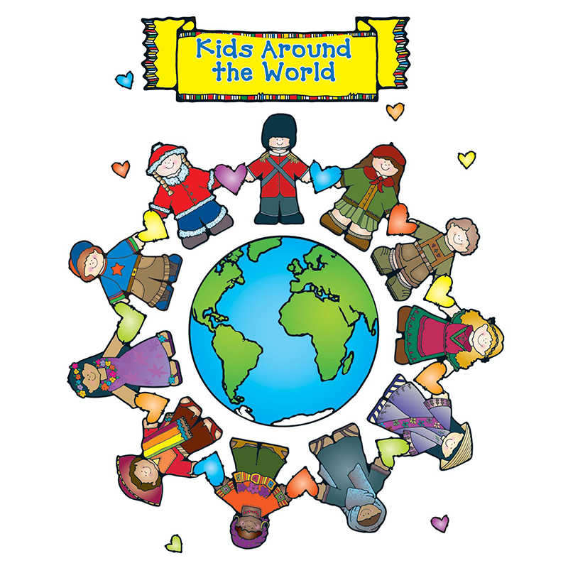 TeachersParadise D.J. Inkers Kids Around the World Bulletin Board Set DJ610041