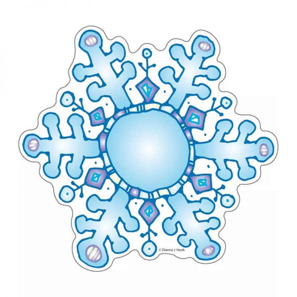 D.J. Inkers Snowflakes DJ Inkers Cut-Outs, 36 Pieces