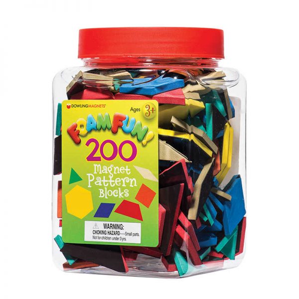 Dowling Magnets® Foam Fun!™ Pattern Block Magnets, 200/Pack