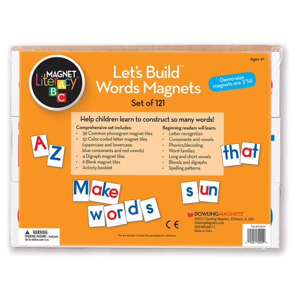 DOWLING MAGNETS Let's Build Words Magnets, Set of 121