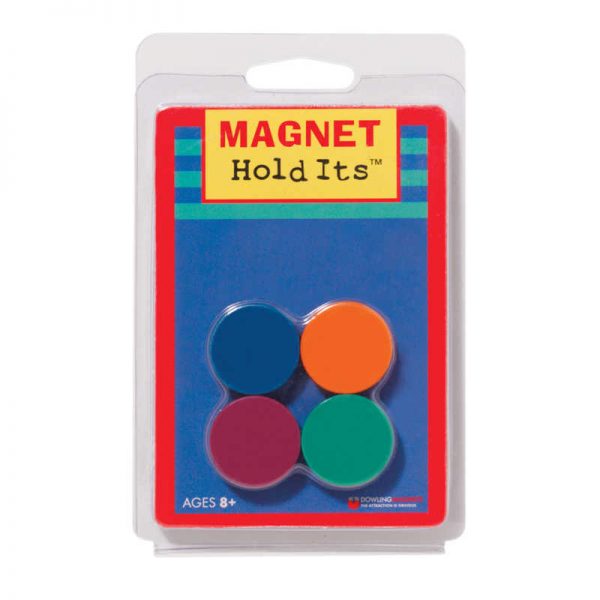 Dowling Magnets® Eight 1" ceramic disc magnets, assorted colors.