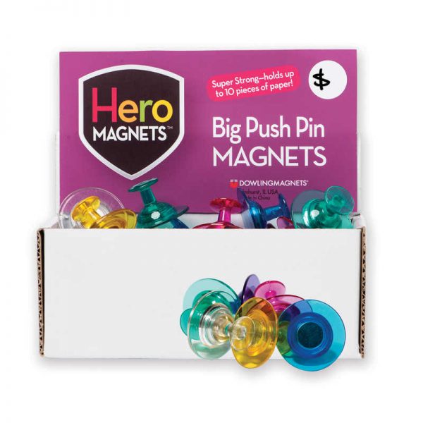 Dowling Magnets® Hero Magnets Big Push Pin Magnets