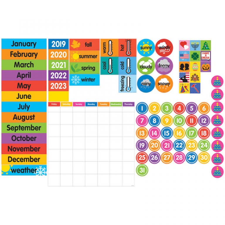TeachersParadise Dowling Giant Calendar Set, 94