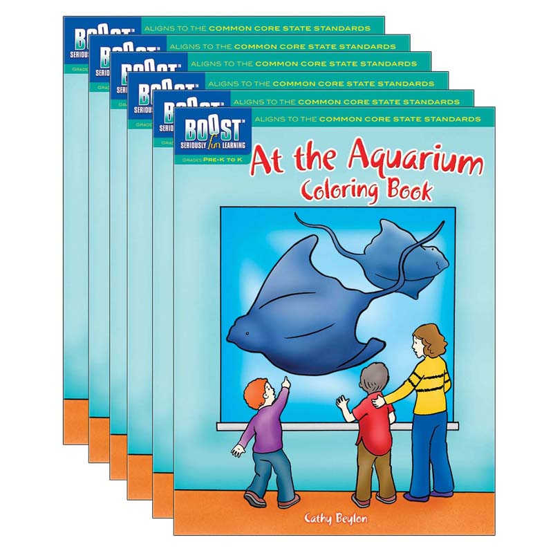 TeachersParadise - BOOST™ At the Aquarium Coloring Book, Pack of 6 - DP ...