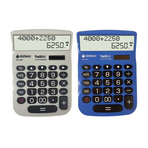 Datexx Teledex 2-Line TrackBack Large Desktop Calculator