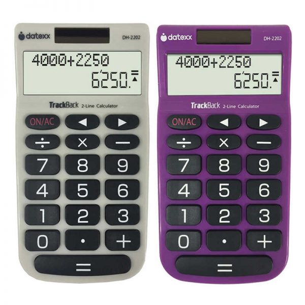 Datexx 2-Line TrackBack Handheld Calculator