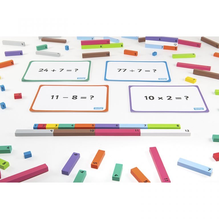 Educational Advantage Wooden Number Rods, 156 Pieces