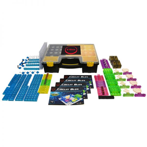 E-Blox® Circuit Blox 72, Circuit Board Building Blocks Classroom Set, 140 Pieces