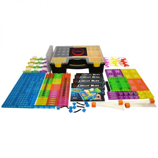 E-Blox® Circuit Blox 395, Circuit Board Building Blocks Classroom Set, 264 Pieces