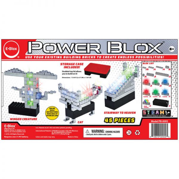 E-Blox® Power Blox Standard, LED Building Blocks, 45 Pieces