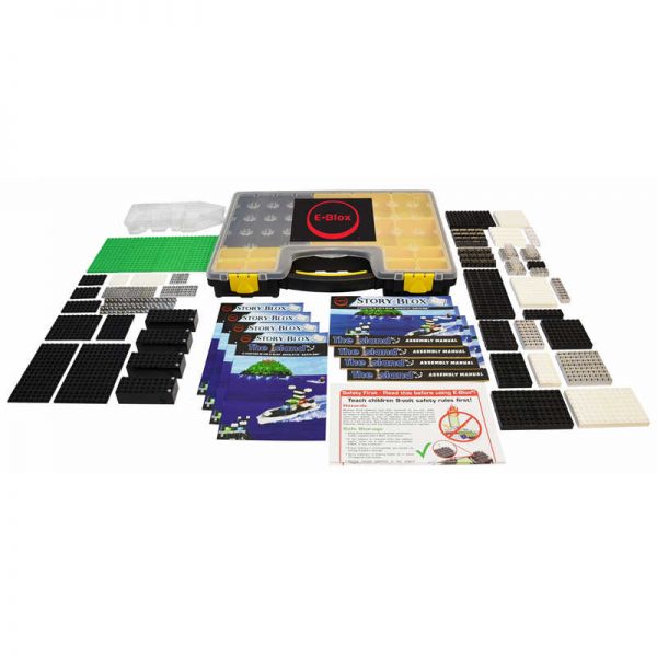 E-Blox® Story Blox - The Island, Light-Up Building Blocks Classroom Set, 432 Pieces
