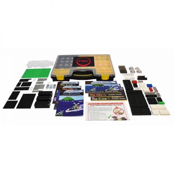 E-Blox® Story Blox 3-in-1, Light-Up Building Blocks Classroom Set, 364 Pieces